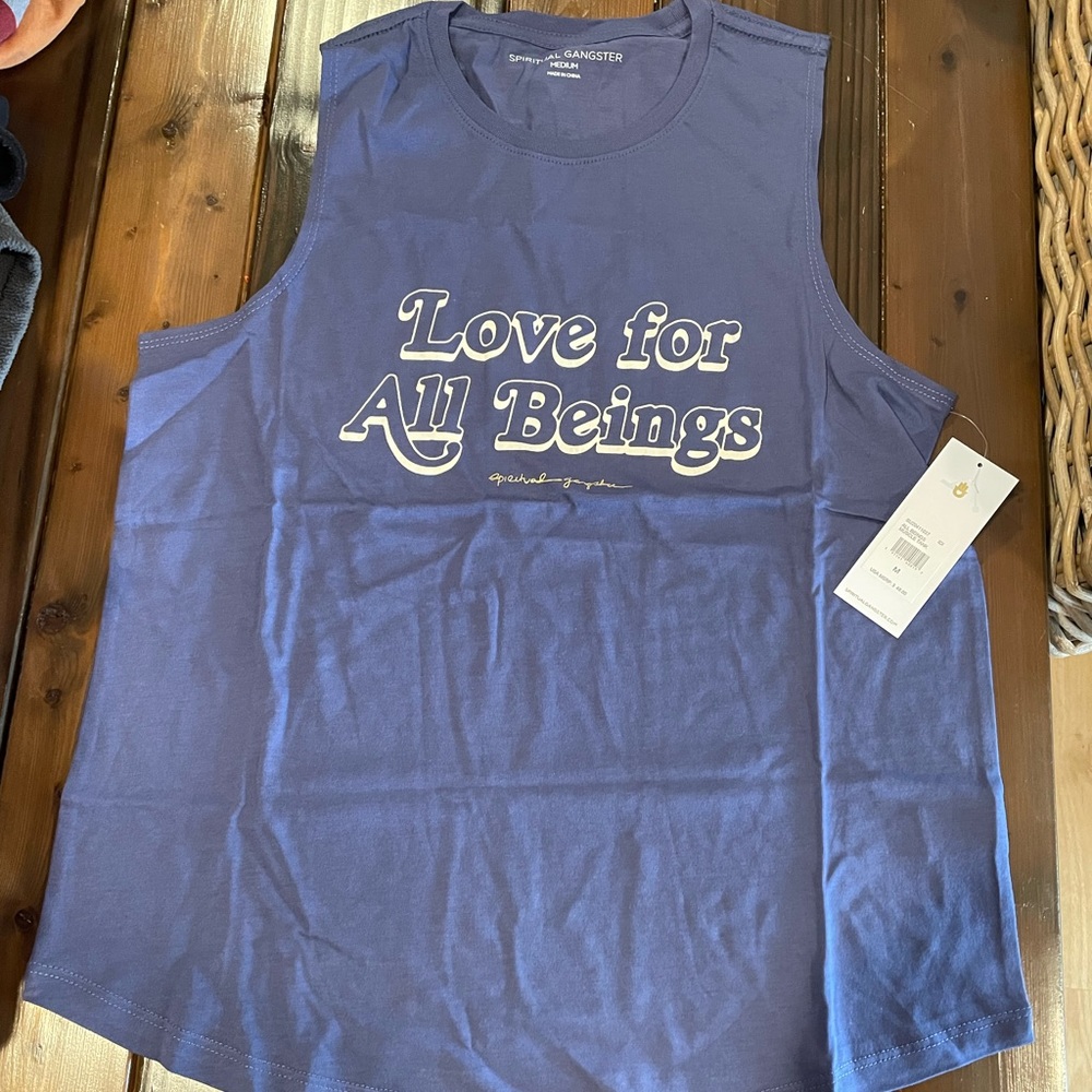 New Spiritual Gangster LOVE FOR ALL BEINGS Muscle Tank